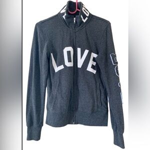 Grey LOVE Zipup NWOT SIZE M